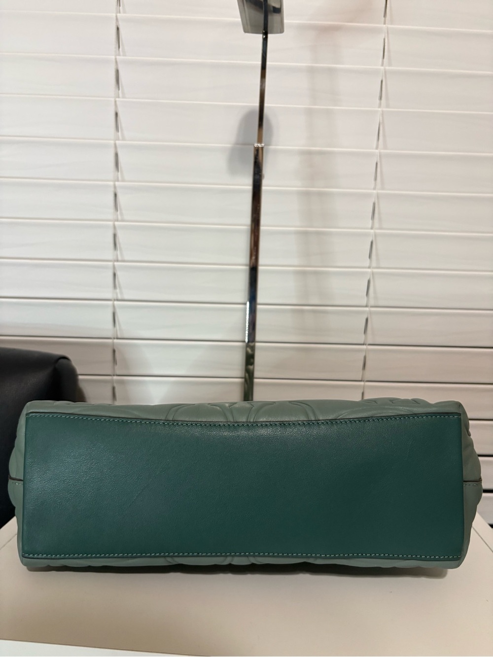 COACH Laurel Shoulder Bag Signature Leather Bag and Wallet Sage Green - Picture 6 of 14